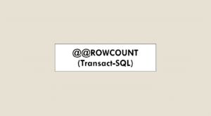 sql rowcount