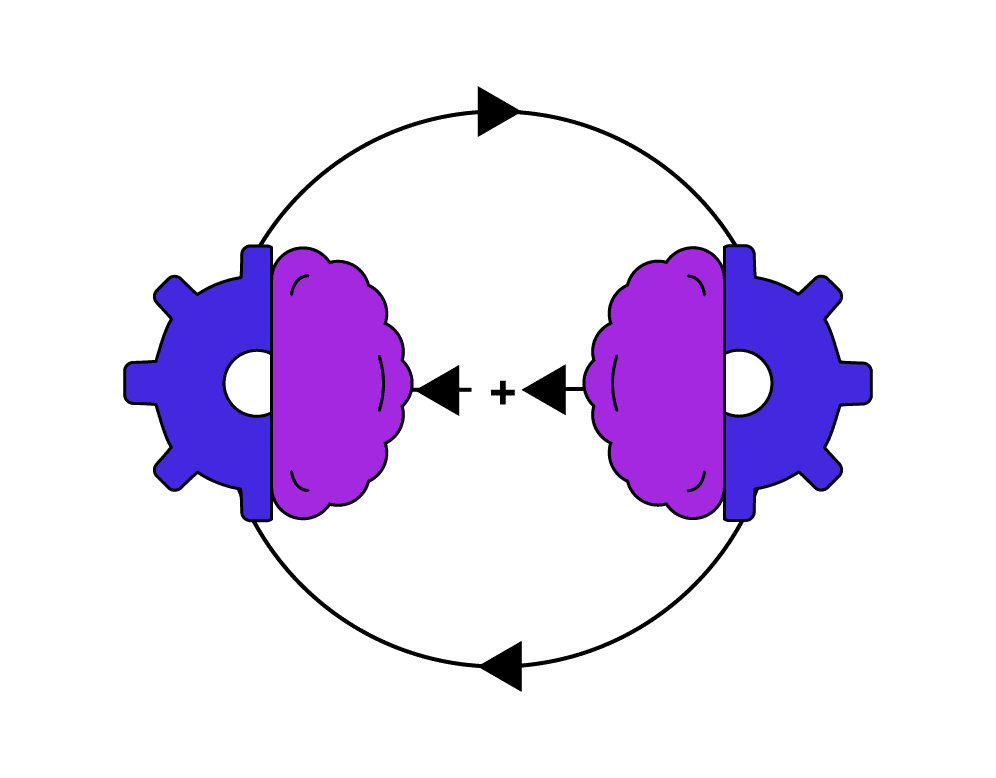 dessin abstrait représentant de reinforcement learning