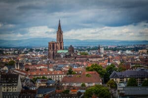 vue sur la cathédrale de Strasbourg