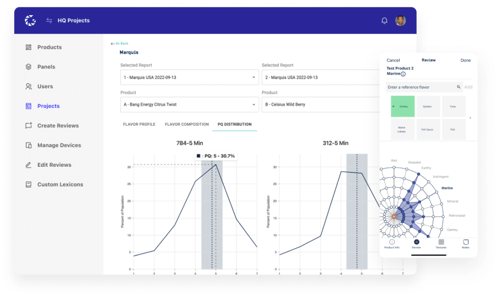 interface plateforme Gastrograph IA