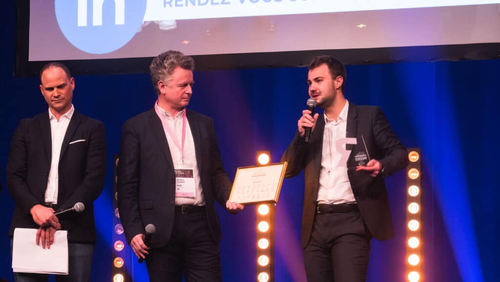 Remise du prix de la catégorie Solutions Innovantes pendant la nuit de la data