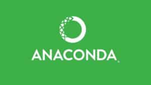 Le logo de Anaconda sur fond vert