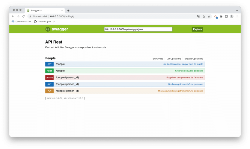 API rest swagger fichier